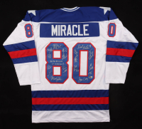 1980 Team USA | "Miracle on Ice" | Jersey Signed by (18) with Mike Eruzione, Jim Craig, Mark Johnson, Neal Broten (Beckett) at PristineAuction.com