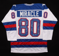 1980 Team USA | "Miracle on Ice" | Jersey Signed by (18) with Mike Eruzione, Jim Craig, Mark Johnson, Neal Broten (Beckett) at PristineAuction.com