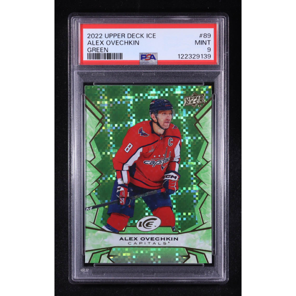 Alex Ovechkin 2022-23 Upper Deck Ice Green #89 (PSA 9) at PristineAuction.com