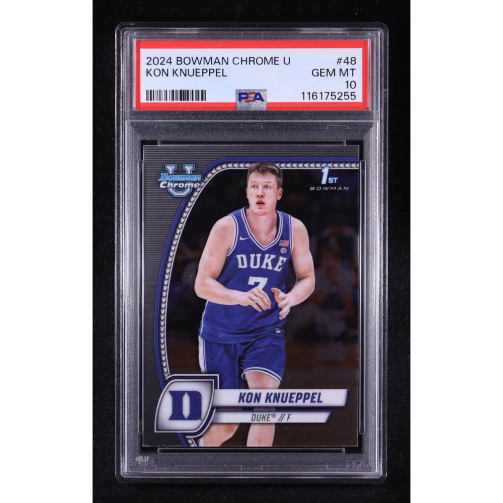 Kon Knueppel 2024-25 Bowman Chrome University #48 RC (PSA 10) at PristineAuction.com