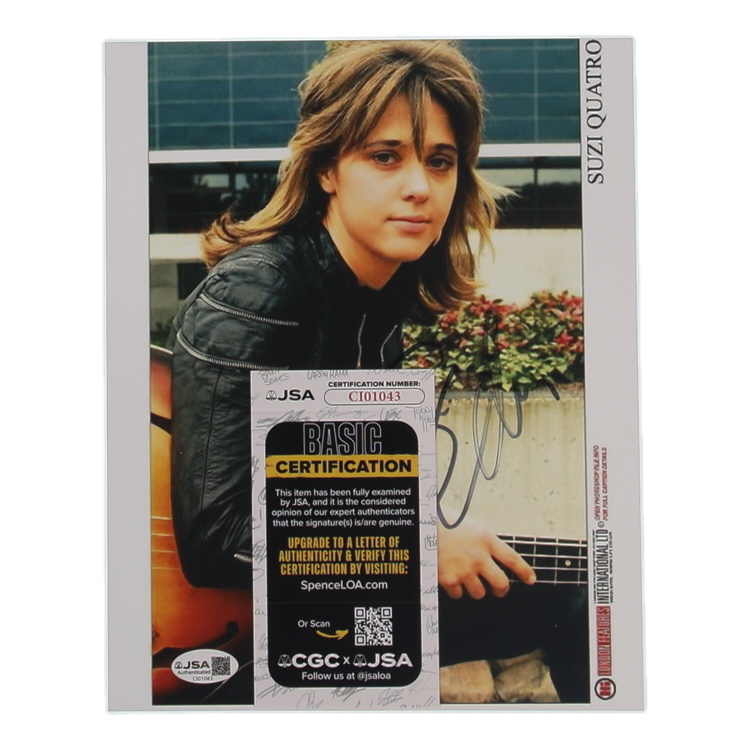 Suzi Quatro Signed 8x10 Photo (JSA) at PristineAuction.com Suzi Quatro Signed 8x10 Photo (JSA) at PristineAuction.com