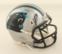 Chuba Hubbard Signed Panthers Speed Mini Helmet (Fanatics) at PristineAuction.com