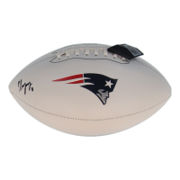 Christian Gonzalez Signed Patriots Logo Football (Prova & Beckett) at PristineAuction.com