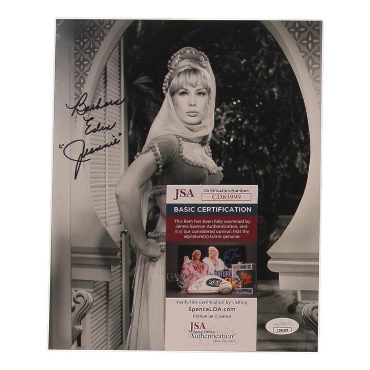 Barbara Eden Signed "I Dream of Jeannie" 8x10 Photo Inscribed "Jeannie" (JSA) at PristineAuction.com Barbara Eden Signed "I Dream of Jeannie" 8x10 Photo Inscribed "Jeannie" (JSA) at PristineAuction.com