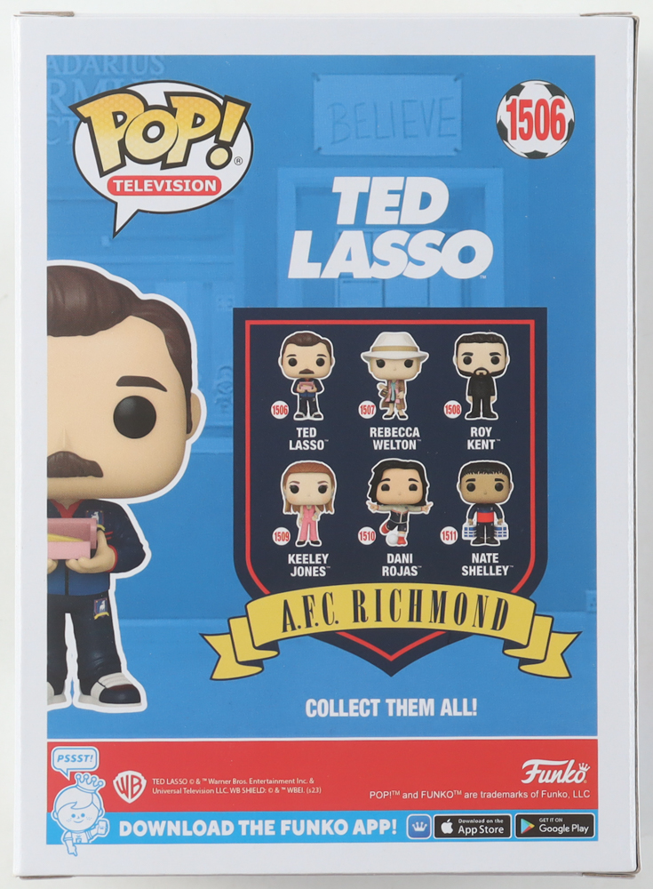 Jason Sudeikis Signed "Ted Lasso" #1506 Ted Lasso Funko Pop! Vinyl Figure (Beckett) at PristineAuction.com Jason Sudeikis Signed "Ted Lasso" #1506 Ted Lasso Funko Pop! Vinyl Figure (Beckett) at PristineAuction.com