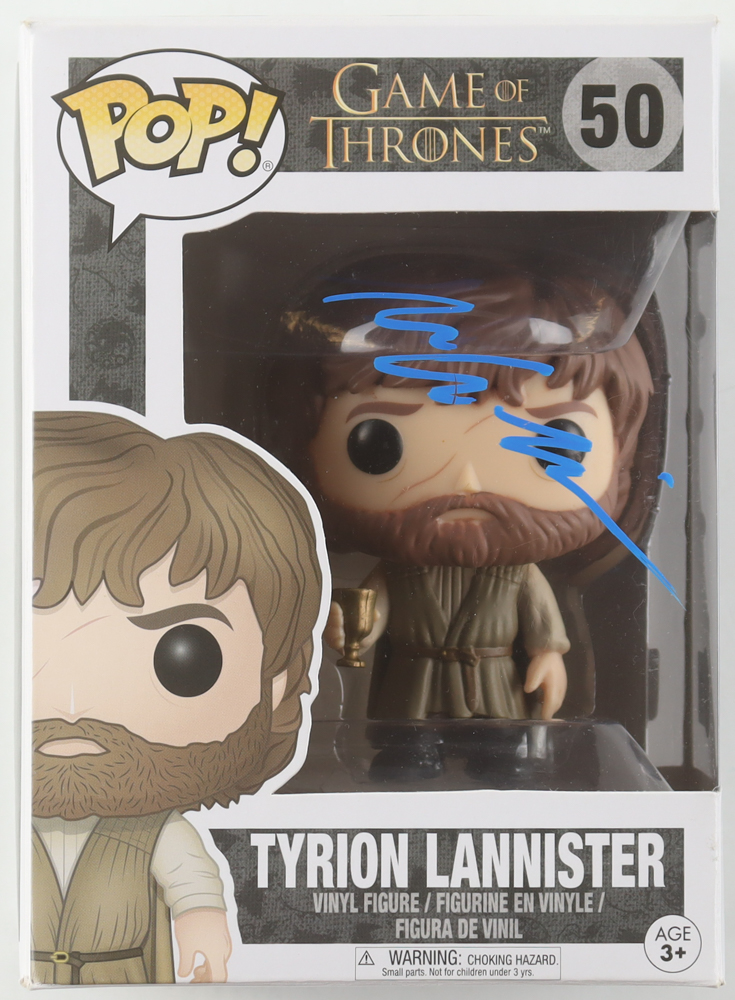Peter Dinklage Signed "Game of Thrones" #50 Tyrion Lannister Funko Pop! Vinyl Figure (Beckett) at PristineAuction.com Peter Dinklage Signed "Game of Thrones" #50 Tyrion Lannister Funko Pop! Vinyl Figure (Beckett) at PristineAuction.com