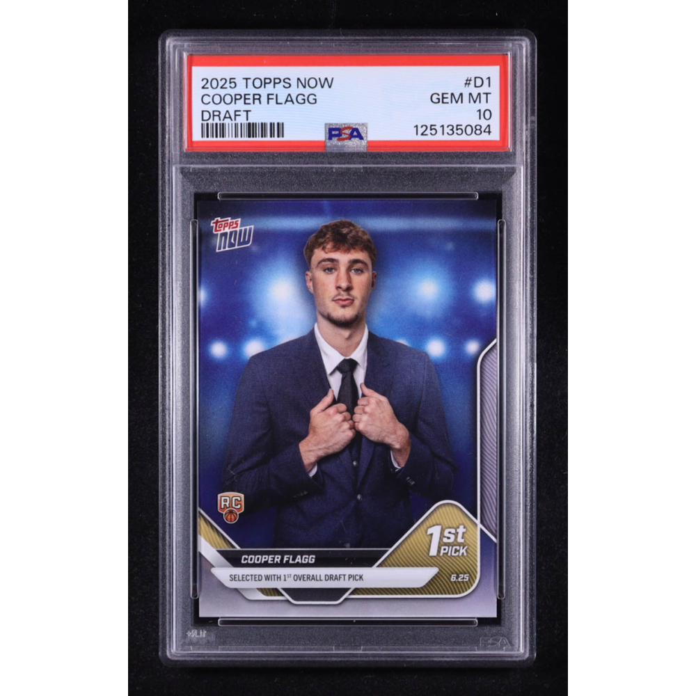 Cooper Flagg 2025-26 Topps Now #D1 RC (PSA 10) at PristineAuction.com