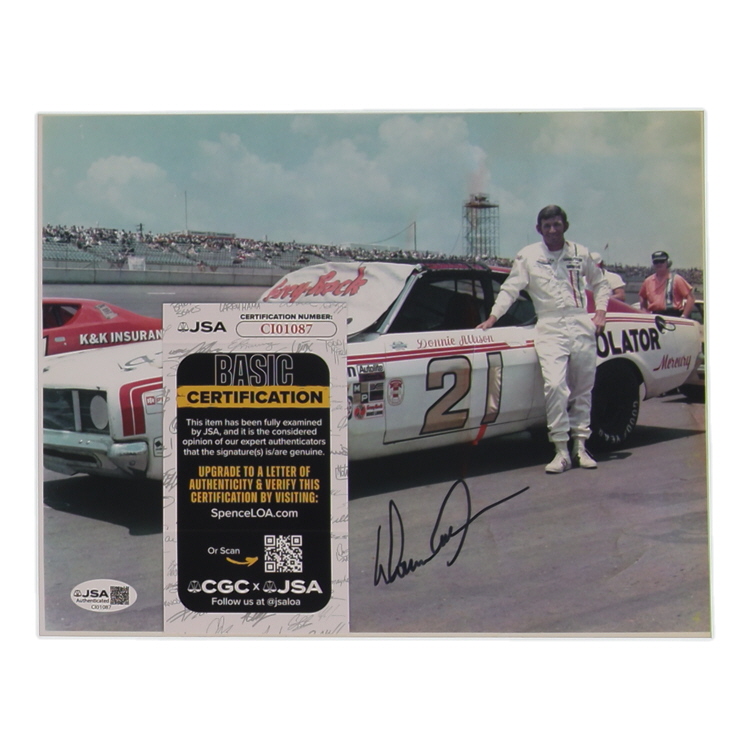 Donnie Allison Signed NASCAR 8x10 Photo (JSA) at PristineAuction.com Donnie Allison Signed NASCAR 8x10 Photo (JSA) at PristineAuction.com