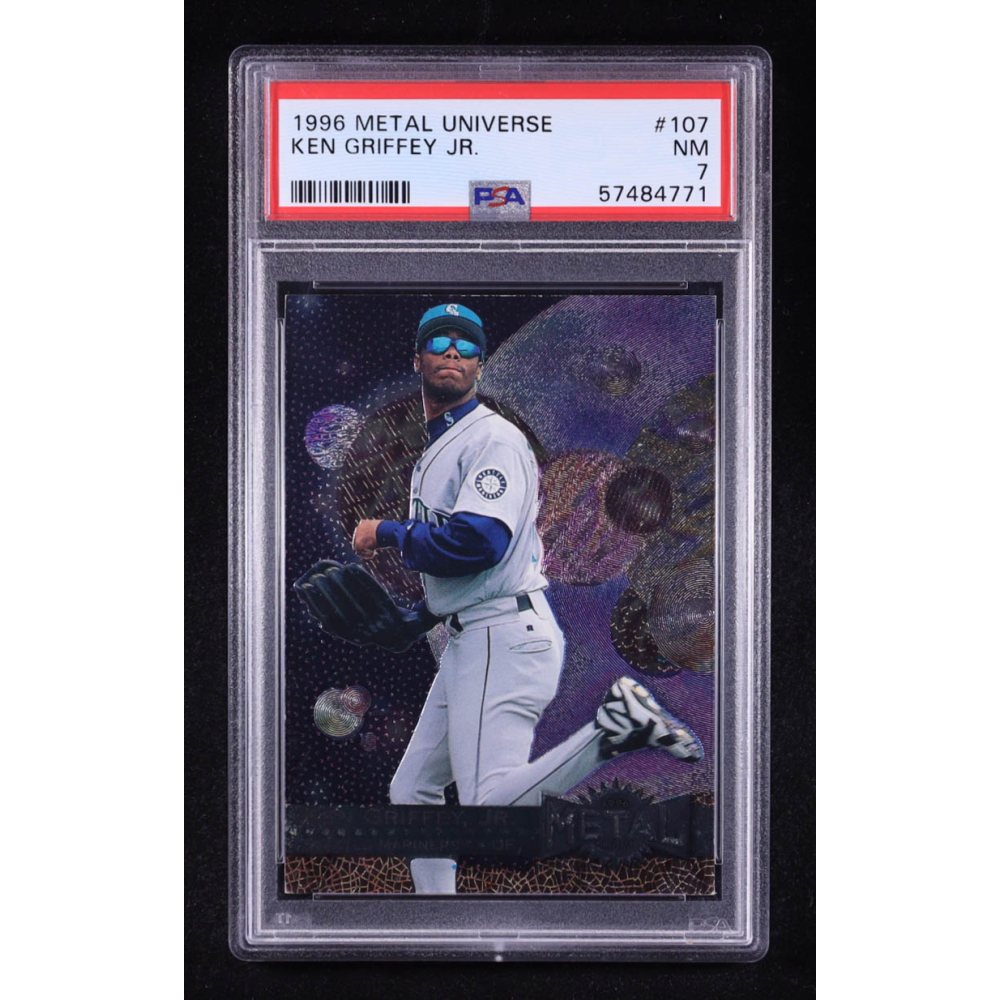 Ken Griffey Jr. 1996 Metal Universe #107 (PSA 7) at PristineAuction.com