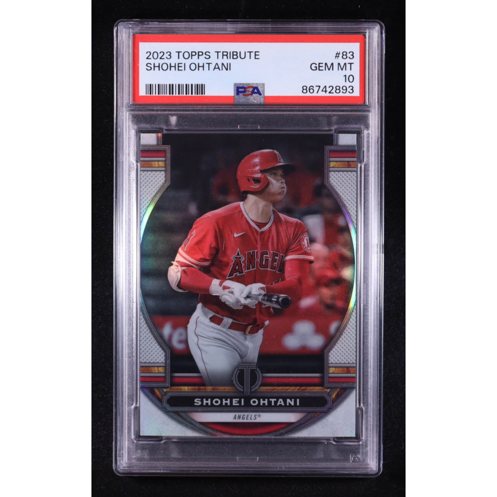 Shohei Ohtani 2023 Topps Tribute #83 (PSA 10) at PristineAuction.com