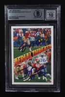 Jerry Rice / Joe Montana Signed 1991 Upper Deck Aerial Threats #35 (BGS | Autograph Graded BGS 10) at PristineAuction.com