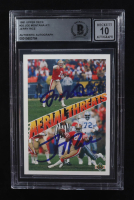 Jerry Rice / Joe Montana Signed 1991 Upper Deck Aerial Threats #35 (BGS | Autograph Graded BGS 10) at PristineAuction.com