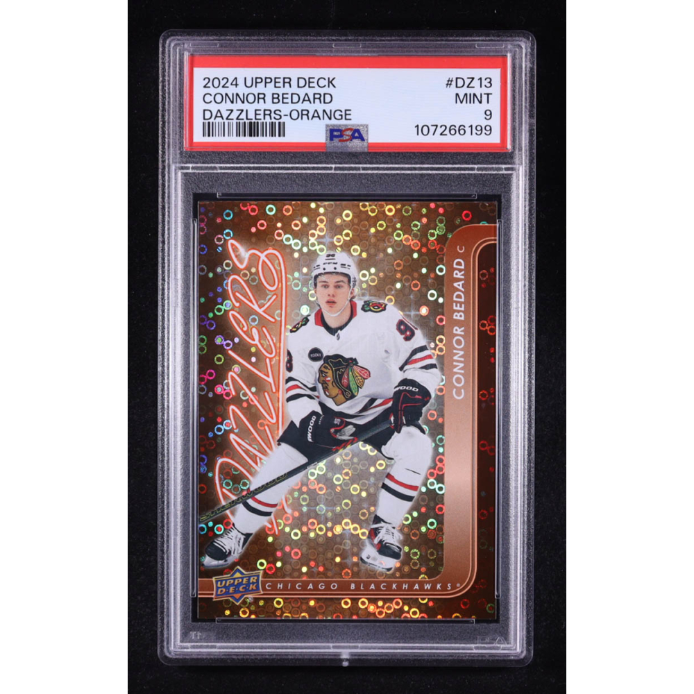 Connor Bedard 2024-25 Upper Deck Dazzlers Orange #DZ13 (PSA 9) at PristineAuction.com