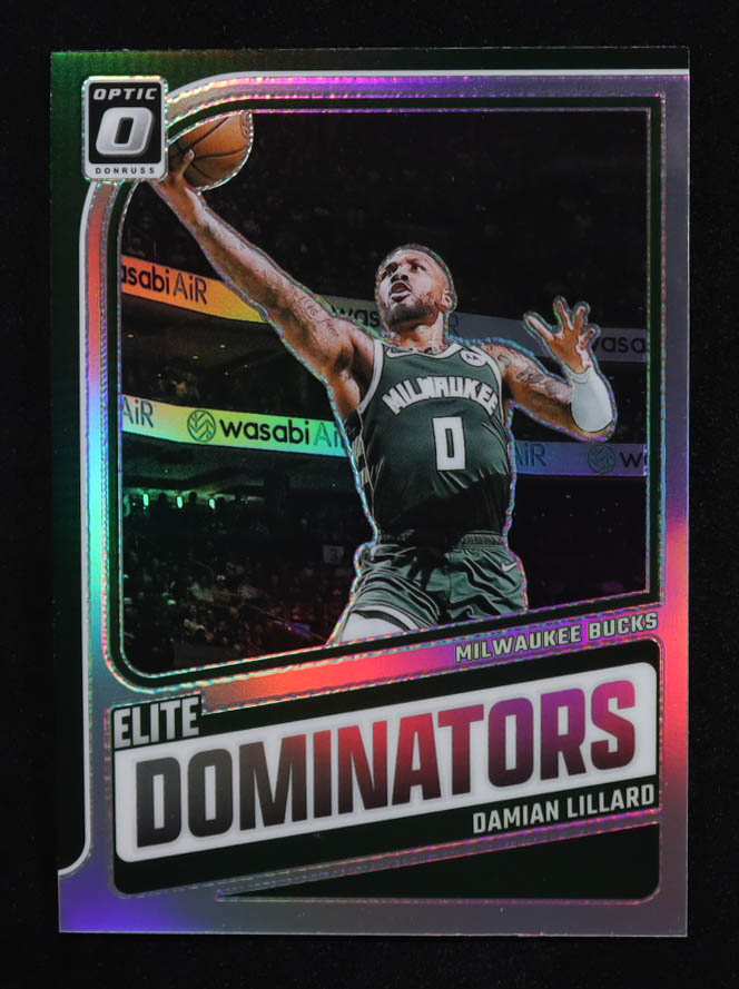 Damian Lillard 2024-25 Donruss Optic Elite Dominators Holo #18 at PristineAuction.com Damian Lillard 2024-25 Donruss Optic Elite Dominators Holo #18 at PristineAuction.com