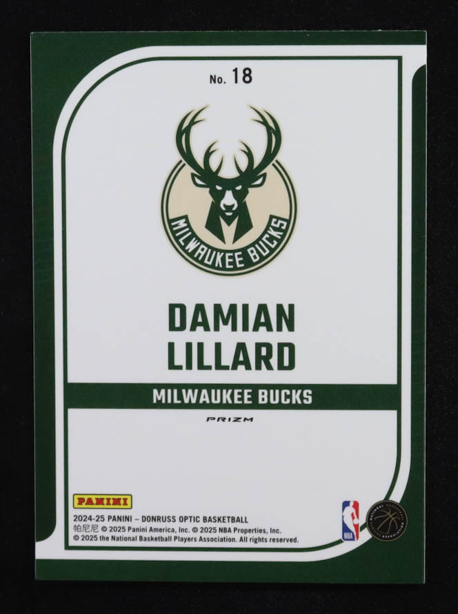 Damian Lillard 2024-25 Donruss Optic Elite Dominators Holo #18 at PristineAuction.com Damian Lillard 2024-25 Donruss Optic Elite Dominators Holo #18 at PristineAuction.com