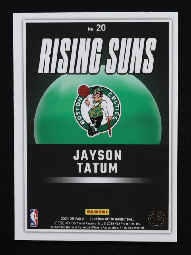 Jayson Tatum 2024-25 Donruss Optic Rising Suns #20 at PristineAuction.com Jayson Tatum 2024-25 Donruss Optic Rising Suns #20 at PristineAuction.com