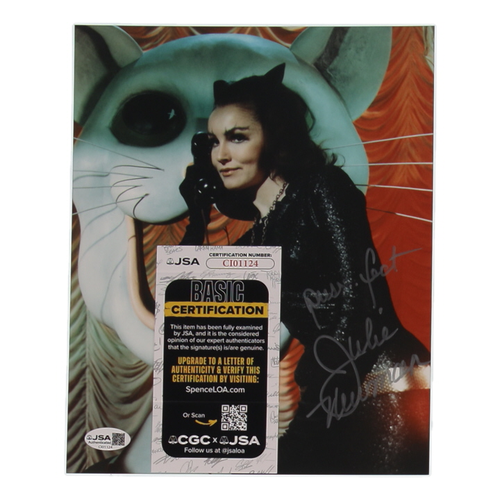 Julie Newmar Signed "Batman" 8x10 Photo Inscribed "Pussfoot" (JSA) at PristineAuction.com Julie Newmar Signed "Batman" 8x10 Photo Inscribed "Pussfoot" (JSA) at PristineAuction.com
