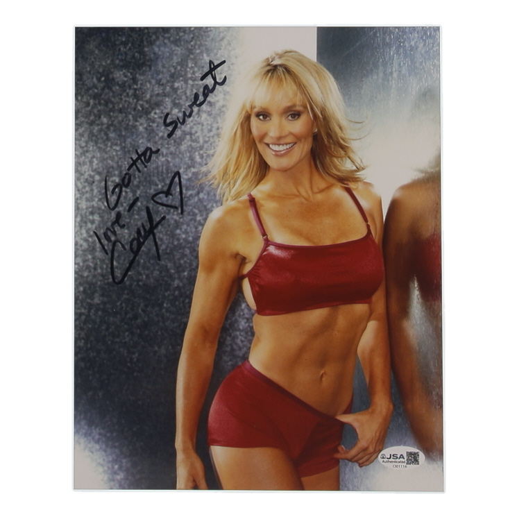 Cory Everson Signed 8x10 Photo Inscribed "Gotta Sweat" (JSA) at PristineAuction.com Cory Everson Signed 8x10 Photo Inscribed "Gotta Sweat" (JSA) at PristineAuction.com