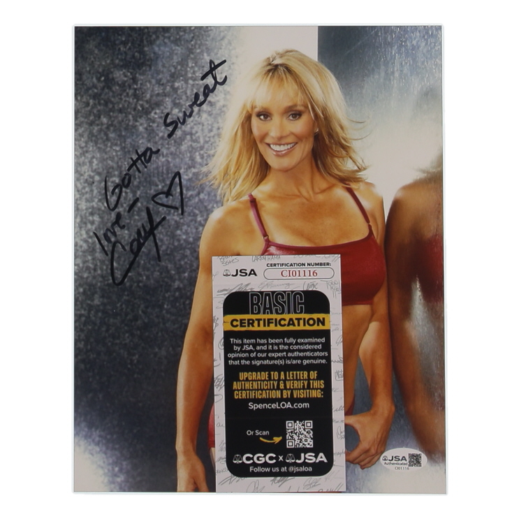 Cory Everson Signed 8x10 Photo Inscribed "Gotta Sweat" (JSA) at PristineAuction.com Cory Everson Signed 8x10 Photo Inscribed "Gotta Sweat" (JSA) at PristineAuction.com