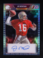 Joe Montana 2024 Leaf Pro Set Autographs Platinum Blue Prismatic #89PJM2 #18/25 at PristineAuction.com