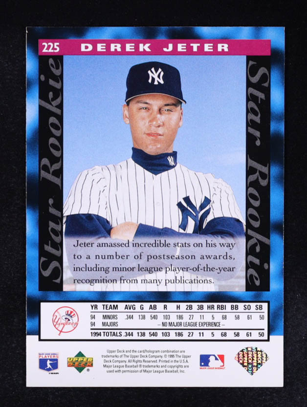 Derek Jeter 1995 Upper Deck #225 RC at PristineAuction.com Derek Jeter 1995 Upper Deck #225 RC at PristineAuction.com