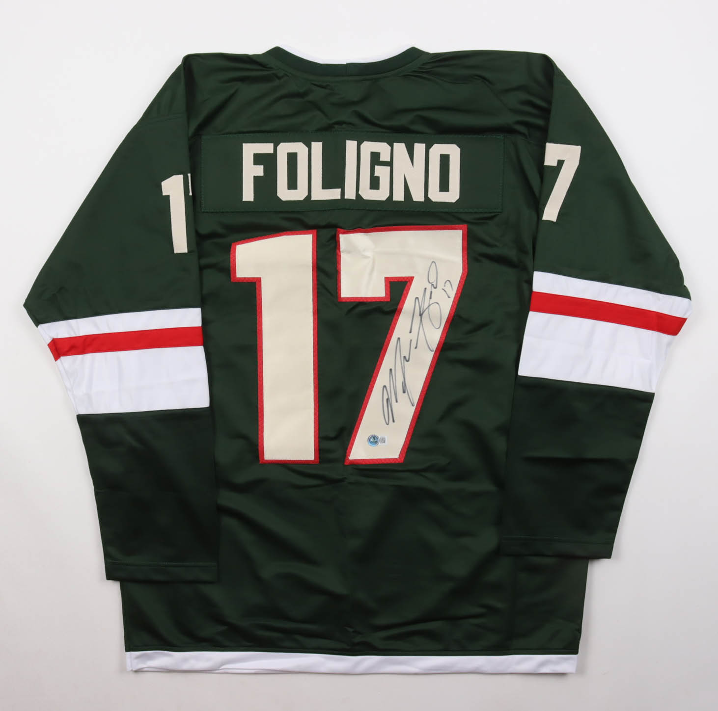 Marcus Foligno Signed Jersey (Beckett) at PristineAuction.com Marcus Foligno Signed Jersey (Beckett) at PristineAuction.com