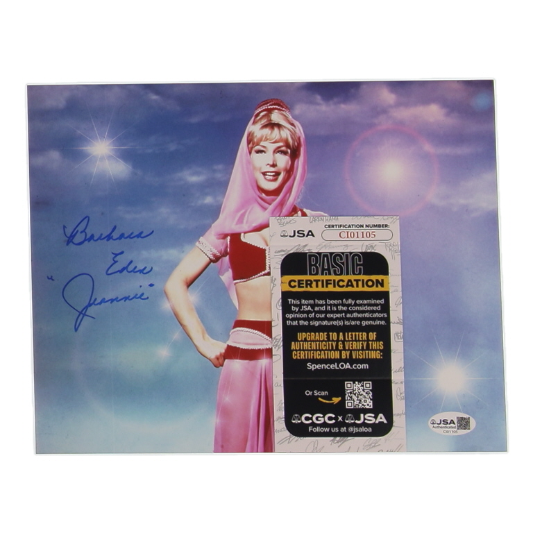 Barbara Eden Signed "I Dream of Jeannie" 8x10 Photo Inscribed "Jeannie" (JSA) at PristineAuction.com Barbara Eden Signed "I Dream of Jeannie" 8x10 Photo Inscribed "Jeannie" (JSA) at PristineAuction.com