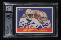 Jerry Rice / Joe Montana Signed 1990 Fleer Super Bowl MVP's #397 (BGS | Autograph Graded BGS 10) at PristineAuction.com