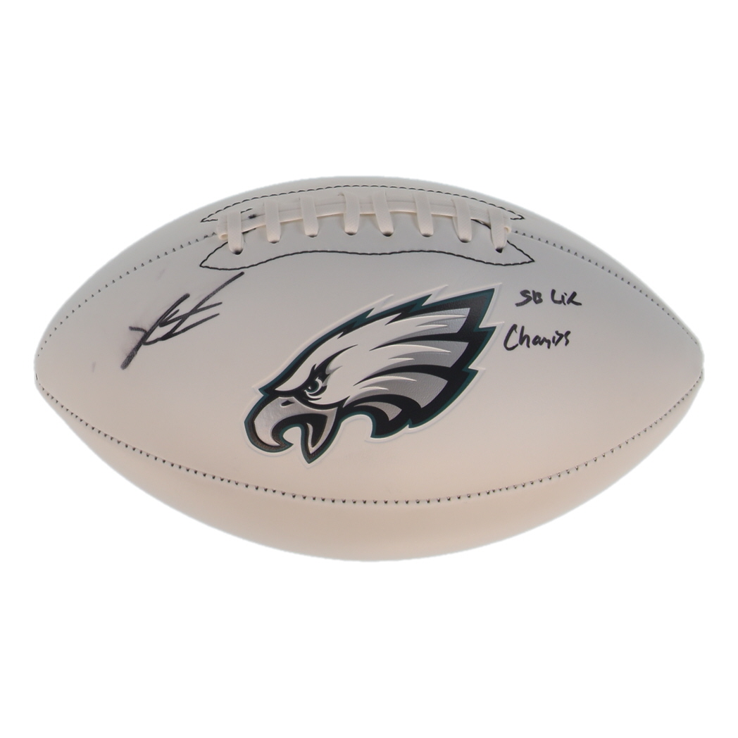 Jalen Carter Signed Eagles Logo Football Inscribed "SB LIX Champs" (Beckett) at PristineAuction.com Jalen Carter Signed Eagles Logo Football Inscribed "SB LIX Champs" (Beckett) at PristineAuction.com