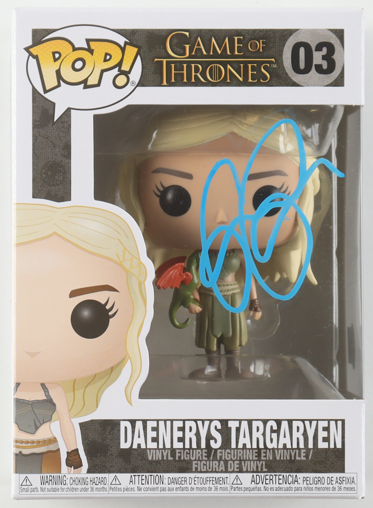 Emilia Clarke Signed "Game Of Thrones" #03 Daenerys Targaryen Funko Pop! Vinyl Figure (Beckett) at PristineAuction.com Emilia Clarke Signed "Game Of Thrones" #03 Daenerys Targaryen Funko Pop! Vinyl Figure (Beckett) at PristineAuction.com