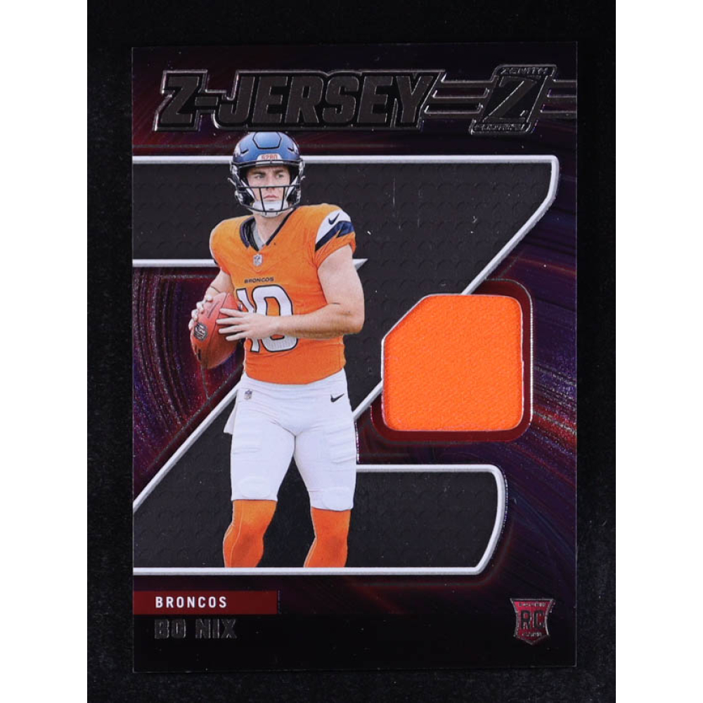 Bo Nix 2024 Zenith Z Jersey #4 RC at PristineAuction.com