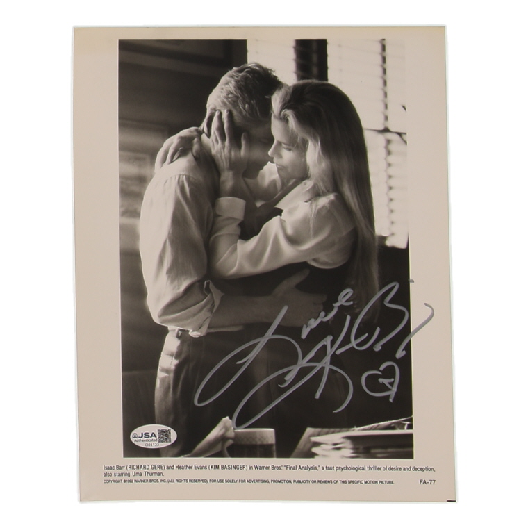 Kim Basinger Signed "Final Analysis" 8x10 Photo Inscribed "Love" (JSA) at PristineAuction.com Kim Basinger Signed "Final Analysis" 8x10 Photo Inscribed "Love" (JSA) at PristineAuction.com