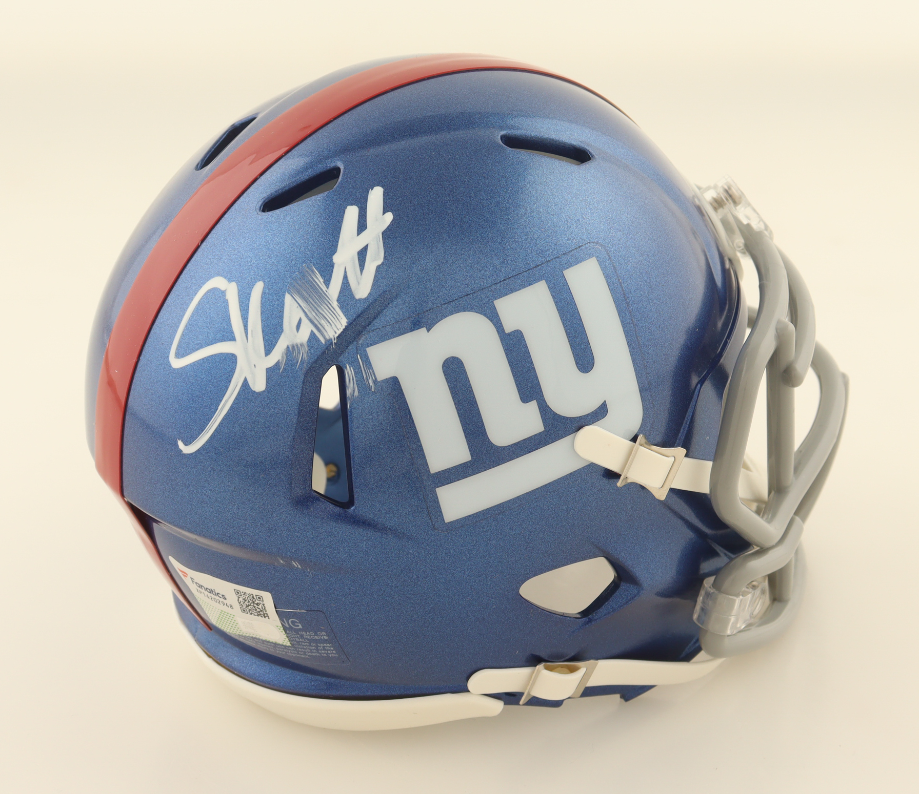 Cam Skattebo Signed Giants Speed Mini Helmet (Fanatics) at PristineAuction.com Cam Skattebo Signed Giants Speed Mini Helmet (Fanatics) at PristineAuction.com