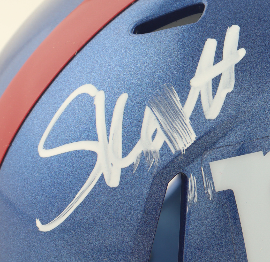 Cam Skattebo Signed Giants Speed Mini Helmet (Fanatics) at PristineAuction.com Cam Skattebo Signed Giants Speed Mini Helmet (Fanatics) at PristineAuction.com