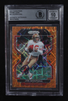 Joe Montana Signed 2021 Panini Prizm Lazer Orange #60 (BGS | Autograph Graded BGS 10) at PristineAuction.com