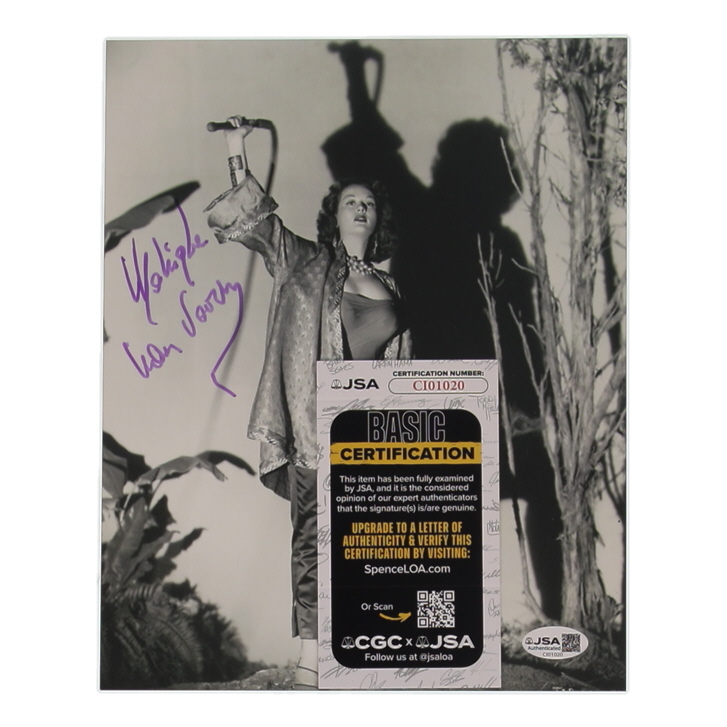 Monique van Vooren Signed "Tarzan and the She-Devil" 8x10 Photo (JSA) at PristineAuction.com Monique van Vooren Signed "Tarzan and the She-Devil" 8x10 Photo (JSA) at PristineAuction.com