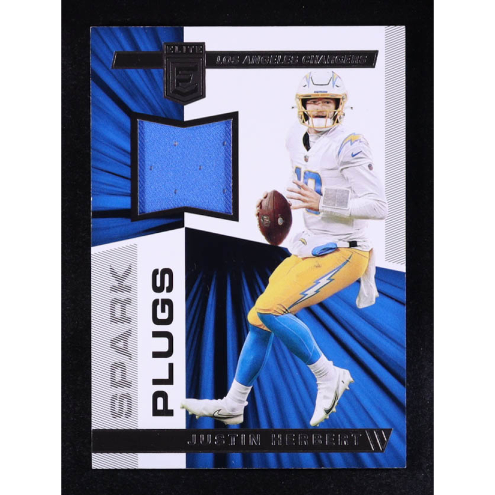Justin Herbert 2021 Elite Spark Plugs Jerseys #1 at PristineAuction.com