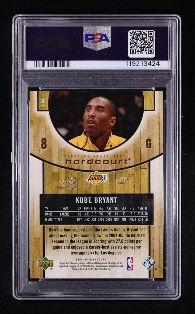 Kobe Bryant 2005-06 Upper Deck Hardcourt #38 (PSA 9) at PristineAuction.com Kobe Bryant 2005-06 Upper Deck Hardcourt #38 (PSA 9) at PristineAuction.com