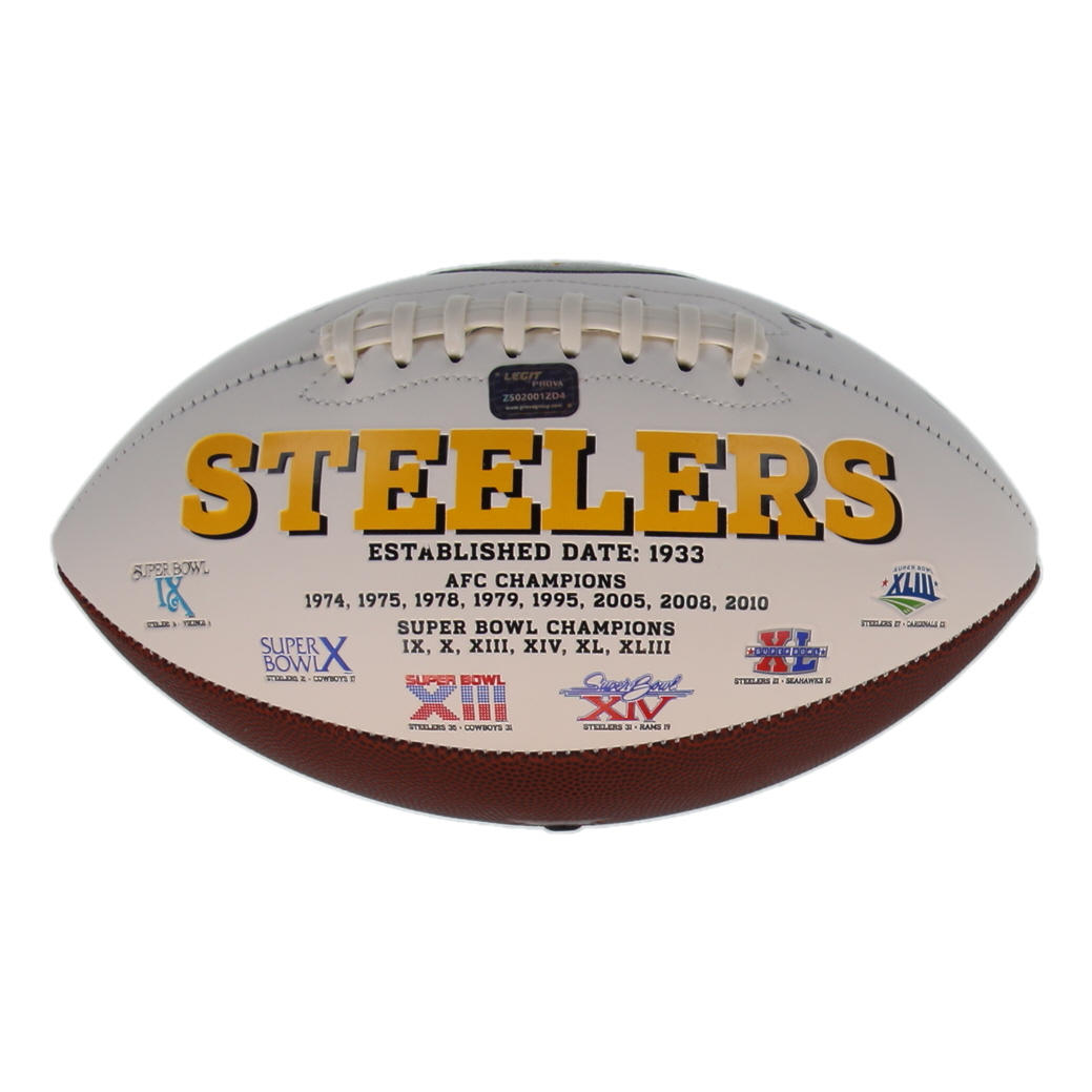 Dermontti Dawson Signed Steelers Logo Football Inscribed "HOF 12" (Prova) at PristineAuction.com Dermontti Dawson Signed Steelers Logo Football Inscribed "HOF 12" (Prova) at PristineAuction.com