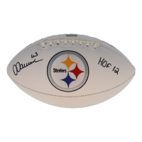 Dermontti Dawson Signed Steelers Logo Football Inscribed "HOF 12" (Prova) at PristineAuction.com