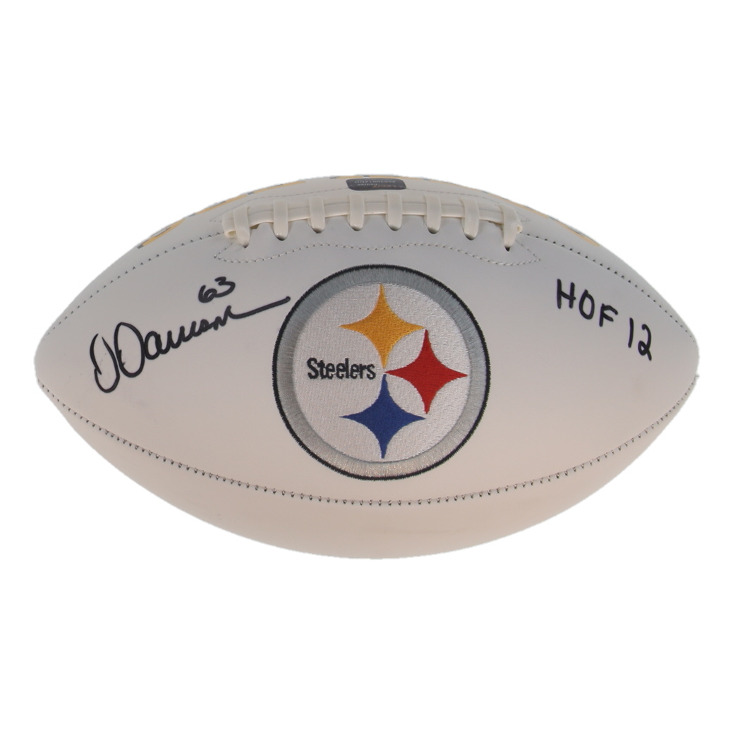 Dermontti Dawson Signed Steelers Logo Football Inscribed "HOF 12" (Prova) at PristineAuction.com Dermontti Dawson Signed Steelers Logo Football Inscribed "HOF 12" (Prova) at PristineAuction.com