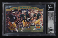 Joe Montana Signed 1993-97 Upper Deck Commemorative Cards A Golden Tradition Authenticated Memorabilia Oversized #5 #3508/10,000 (BGS | Autograph Graded BGS 10) at PristineAuction.com