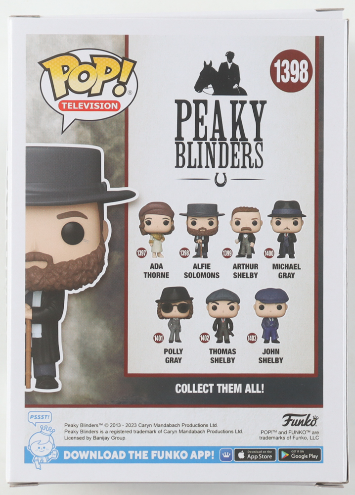 Tom Hardy Signed "Peaky Blinders" #1398 Alfie Solomons Funko Pop! Vinyl Figure (Beckett) at PristineAuction.com Tom Hardy Signed "Peaky Blinders" #1398 Alfie Solomons Funko Pop! Vinyl Figure (Beckett) at PristineAuction.com