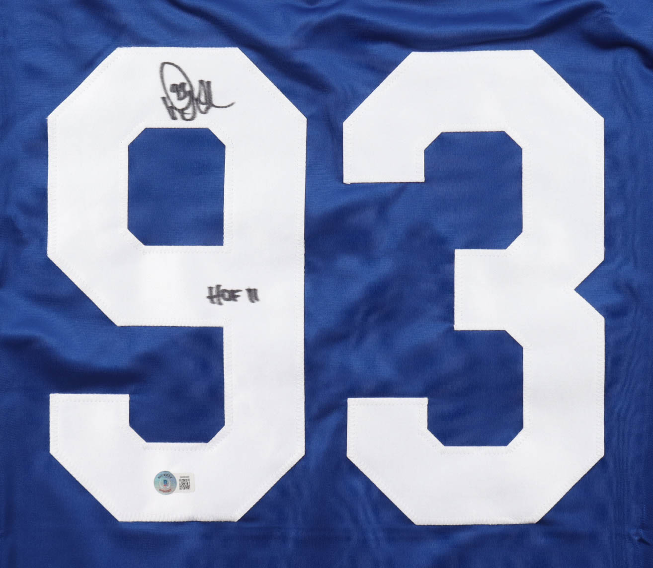 Doug Gilmour Signed Jersey Inscribed "HOF 11" (Beckett) at PristineAuction.com Doug Gilmour Signed Jersey Inscribed "HOF 11" (Beckett) at PristineAuction.com