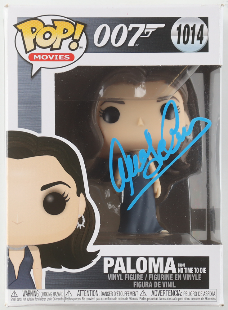 Ana De Armas Signed "007" #1014 Paloma From No Time To Die Funko Pop! Vinyl Figure (Beckett) at PristineAuction.com Ana De Armas Signed "007" #1014 Paloma From No Time To Die Funko Pop! Vinyl Figure (Beckett) at PristineAuction.com