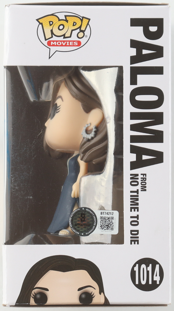Ana De Armas Signed "007" #1014 Paloma From No Time To Die Funko Pop! Vinyl Figure (Beckett) at PristineAuction.com Ana De Armas Signed "007" #1014 Paloma From No Time To Die Funko Pop! Vinyl Figure (Beckett) at PristineAuction.com