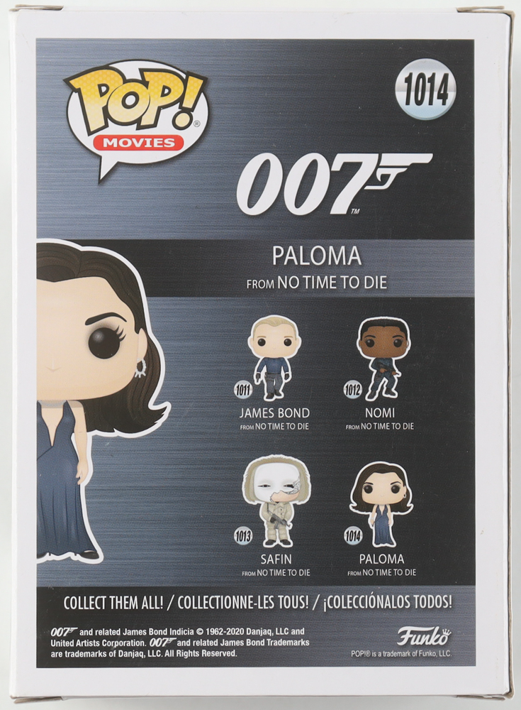Ana De Armas Signed "007" #1014 Paloma From No Time To Die Funko Pop! Vinyl Figure (Beckett) at PristineAuction.com Ana De Armas Signed "007" #1014 Paloma From No Time To Die Funko Pop! Vinyl Figure (Beckett) at PristineAuction.com