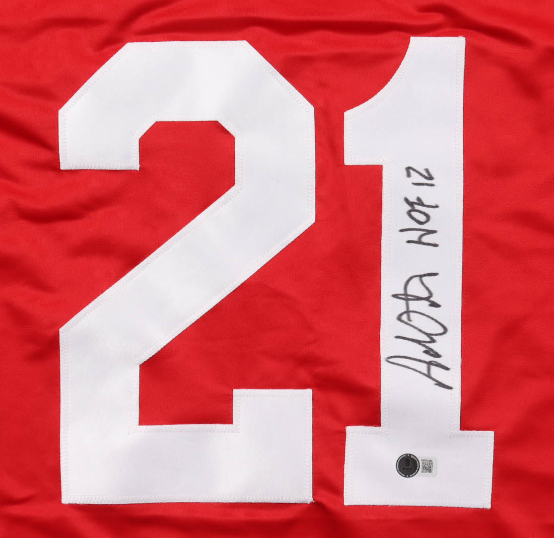 Adam Oates Signed Jersey Inscribed "HOF 12" (Beckett) at PristineAuction.com Adam Oates Signed Jersey Inscribed "HOF 12" (Beckett) at PristineAuction.com