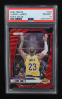 LeBron James 2024-25 Panini Prizm Prizms Ruby Wave #130 (PSA 10) at PristineAuction.com