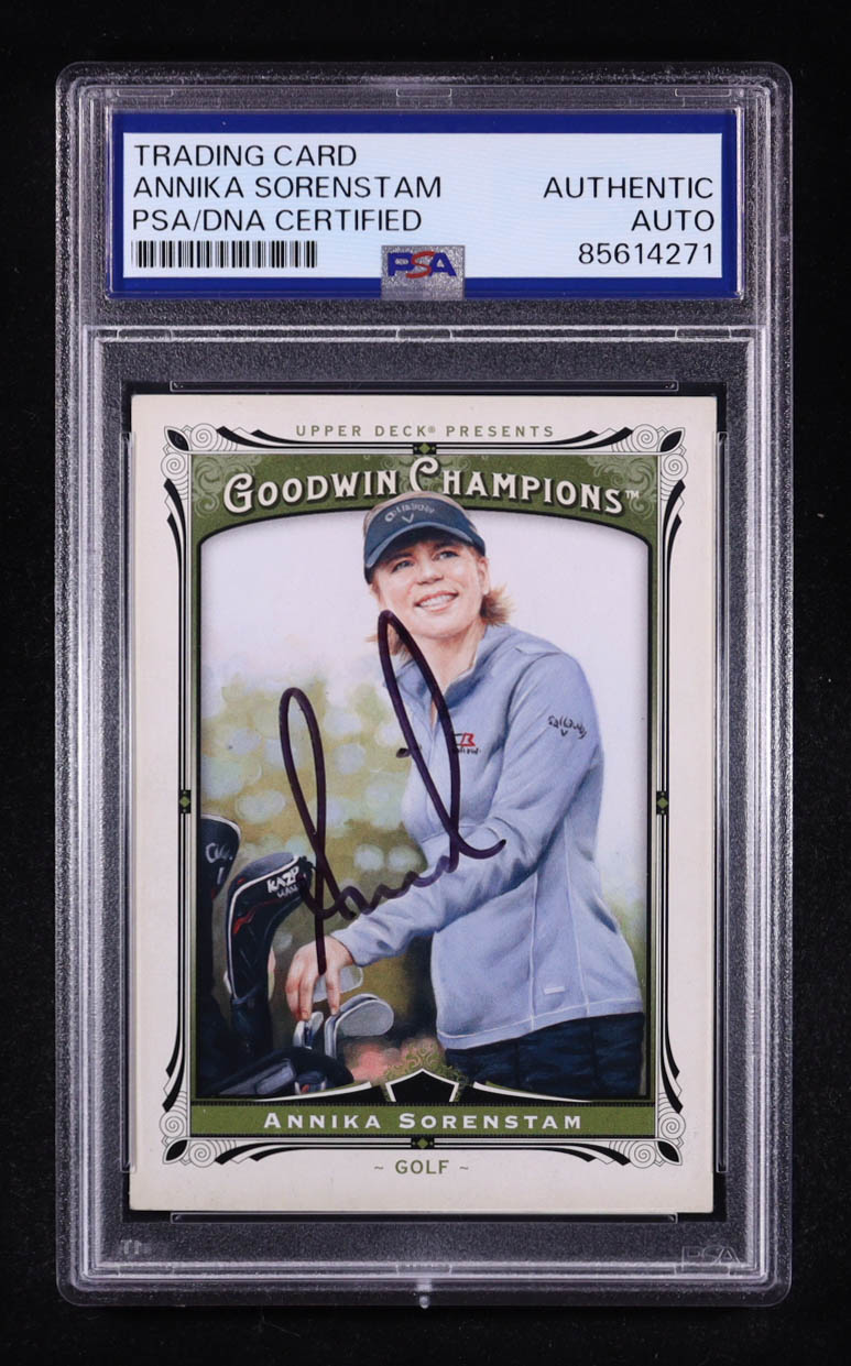 Annika Sorenstam Signed 2013 Goodwin Champions #9 (PSA) at PristineAuction.com Annika Sorenstam Signed 2013 Goodwin Champions #9 (PSA) at PristineAuction.com